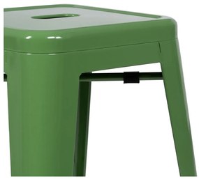 Zelené kovové barové stoličky v súprave 2 ks (výška sedadla 61 cm) – Ixia