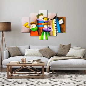 Obraz - Hudobníci, maľba (150x105 cm)