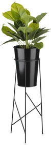 KOVOVÝ KVETINÁČ SO STOJANOM SIM 72X21 CM ČIERNA