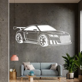 Veselá Stena Samolepka Audi Auto Farba: biela, Veľkosť: 100 x 40 cm