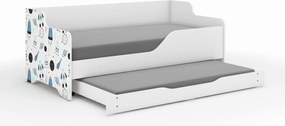 Wooden Toys Detská posteľ LILU 160x80 KOSMOS s funkciou na spanie (1)