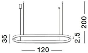 LED luster Cuppe 120 čierne