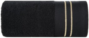 Dekorstudio Bavlnený uterák OLIVIA so zlatou výšivkou - čierny Rozmer uteráku: 30x50cm