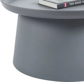 Dekorstudio Okrúhly plastový kávový stolík 70cm - sivý