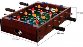 GamesPlanet® Mini stolný futbal, 51 x 31 x 8 cm, tmavý M40693