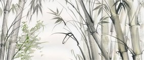 Obraz - Bambusy, kresba (120x50 cm)