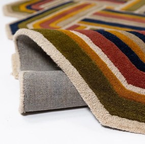 Ručne tkaný vlnený behúň 80x300 cm Lattice Shaped – Flair Rugs