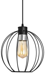 Luster na lanku STARLIGHT 1xE27/15W/230V čierna/stříbná