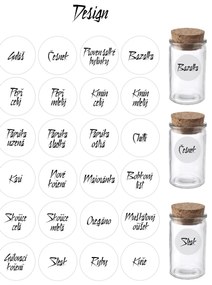Orion Sada 16ks koreničiek SPICE BLACK 100ml + 4ks nerezový organizér na koreničky VASKY - NEREZ (nízky) + sada 24ks štítkov