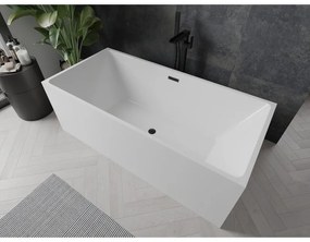 Mexen Nita, voľne stojaca vaňa 170 x 80 cm, biela, čierny matný prepad, 52091708000-70