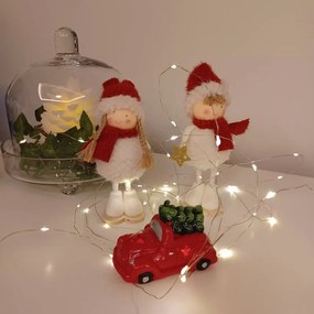 DECOLED Keramické auto, 9,5 x 5,7 x 6,2 cm, teplá biela, 2XLR44