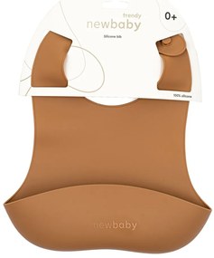 Silikónový podbradník New Baby hnedý