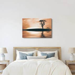 Obraz stromu na ostrove (90x60 cm)