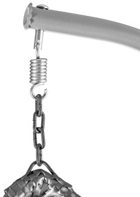 Sivé závesné kreslo KOKON so stojanom