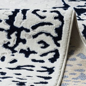 Dywany Łuszczów, Kusový koberec Allure 1961 white/blue, 160x220, modrá, kancelária