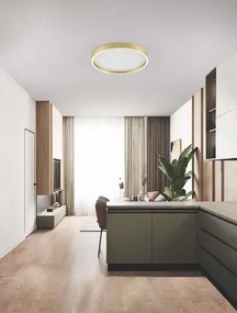 LED stmievateľné zlaté moderné stropné svietidlo Istos