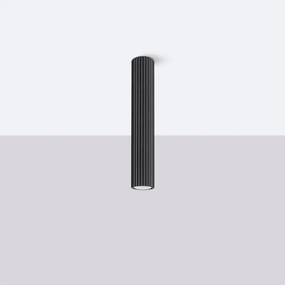 Sollux SL.1571 - Bodové svietidlo KARBON 1xGU10/10W/230V 40 cm čierna