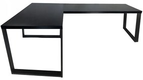 Písací Stôl Roh. Loft Top Čierna 240x160x3,6 Model 0