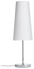 RENDL R14049 NYC/CONNY stolná lampa, dekoratívne Polycotton biela/chróm