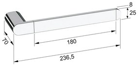 Matne čierny nástenný mosadzný držiak na uteráky Flori – Sapho