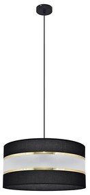Luster na lanku HELEN 1xE27/15W/230V pr. 40 cm čierna/zlatá