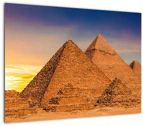 Sklenený obraz - Egyptské pyramídy (70x50 cm)