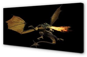 Obraz canvas ohnivého draka 125x50 cm