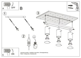 Brilagi -  LED Bodové svietidlo ASMUS 3xGU10/7W/230V čierna