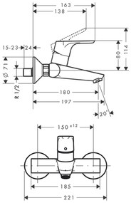 Hansgrohe Focus, páková umývadlová batéria, chrómová, HAN-31923000