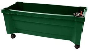 KHW Calypso 37393 - vonkajší samozavlažovací truhlík s kolieskami, zelený