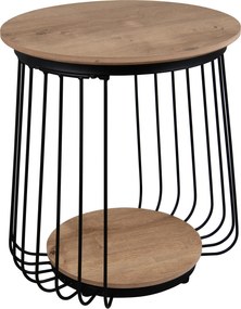 XXXLutz PRÍRUČNÝ STOLÍK, čierna, dub artisan Milino - Stolíky do obývačky - 001234022103