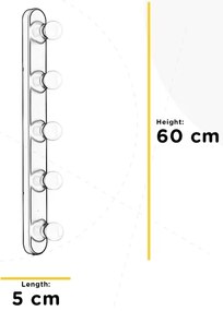 ONLI - Nástenné svietidlo HOLLYWOOD 5xE14/6W/230V biela