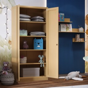 Veľká policová skriňa JAN H, 900 x 1950 x 400 mm, Fresh Style: béžová