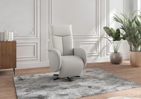 XXXLutz RELAXAČNÉ KRESLO, koža, svetlosivá Sit & More - Online Only obývacie izby - 00014401628B