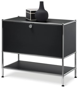 Odkladacia skrinka »CN3« s 1 výklopnými dvierkami, čierna