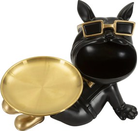 Dekoratívna soška Dog Buddy čierno-zlatá