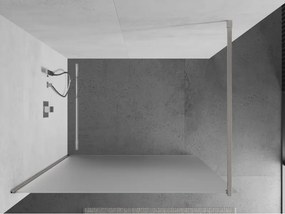 Mexen Kioto, sprchová zástena Walk-In 110 x 200 cm, 8mm sklo námraza, brúsená oceľ profil, 800-110-101-97-30