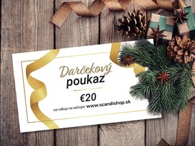 Darčekový poukaz na 20 € Forma poukazu: Elektronický