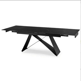 Rozkladací stôl ROCCO 160–240 cm čierny mramor / Čierna