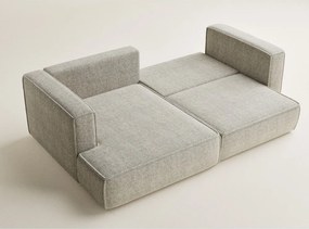 Béžová ženilková rozkladacia/s úložným priestorom rohová pohovka (ľavý roh/s leňoškou) Velto – Maison de Rêve