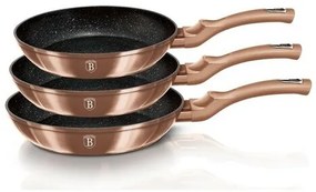 Berlinger Haus 3-dielna sada panvíc Rosegold Metallic Line