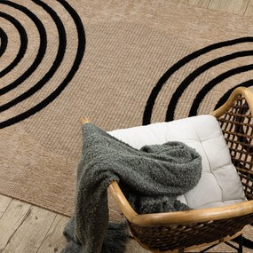 Dywany Łuszczów, Kusový koberec Spark 0688 beige/black, 160x220, béžová, chodba / predsieň