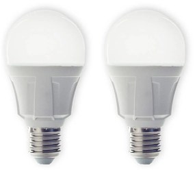 E27 8,5W 830 LED žiarovka teplá biela sada 2 kusov