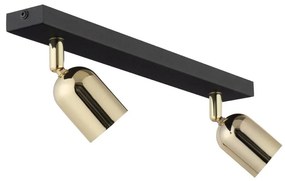 TK Lighting Bodové svietidlo TOP 2xGU10/10W/230V čierna/zlatá 5617