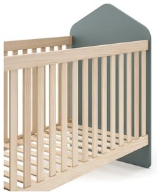 Postieľka v dekore borovice 60x120 cm v prírodnej farbe/sivozelená Estefania – Marckeric