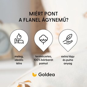 Goldea flanelové posteľné obliečky - jesenné tekvice a lístky 140 x 200 a 70 x 90 cm