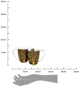 Porcelánový hrnček Klimt Tree Of Life 350 ml sada 2ks