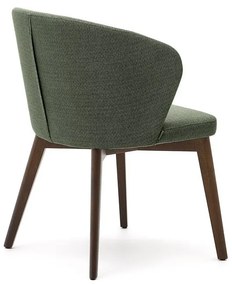 Tmavozelené čalúnené jedálenské kreslo Darice – Kave Home