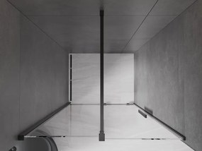 Mexen Velar, posuvné dvere do otvoru 110x200 cm, 8mm číre sklo, čierna matná, 871-110-000-01-70