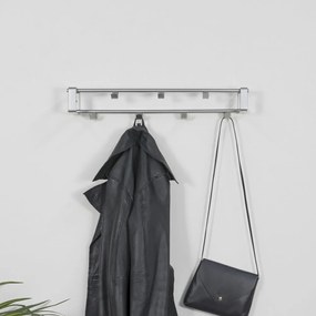 Kovový nástenný vešiak v striebornej farbe 60 cm Rex – Spinder Design